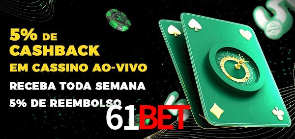 Promoções do cassino ao Vivo 61bet